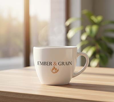 A sample logo on a real product