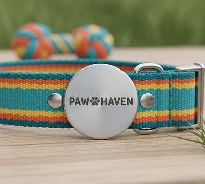 A sample logo on a real product